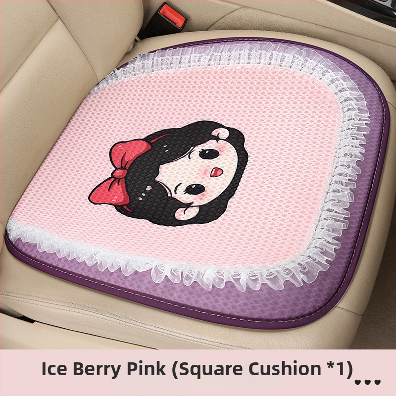 Trojdielna súprava vankúšov na autosedačku, priedušný sieťový povrch, výplň z peny, karikatúrny dizajn, vhodné pre všetky ročné obdobia