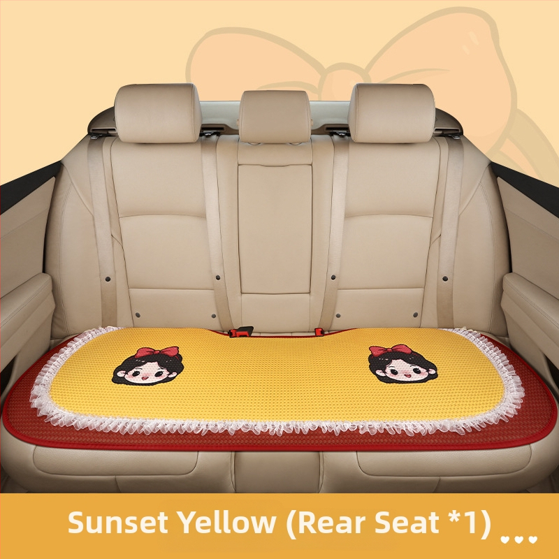 Trojdielna súprava vankúšov na autosedačku, priedušný sieťový povrch, výplň z peny, karikatúrny dizajn, vhodné pre všetky ročné obdobia