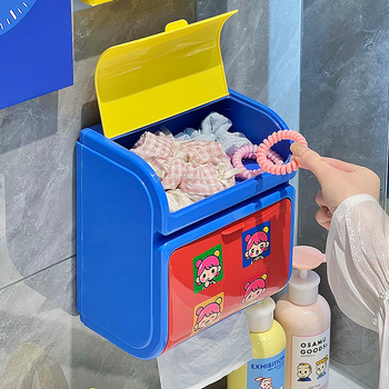 Επιτοίχια θήκη χαρτιού υγείας, PP υλικό, αδιάβροχη, χωρίς διάτρηση, μπάνιο