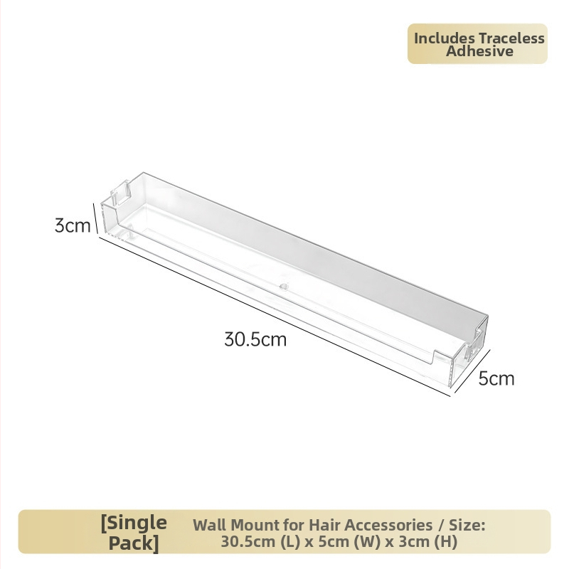Suport de depozitare pentru bandă Washi, montat pe perete, model cu bandă lungă, material PET, nu necesită perforare