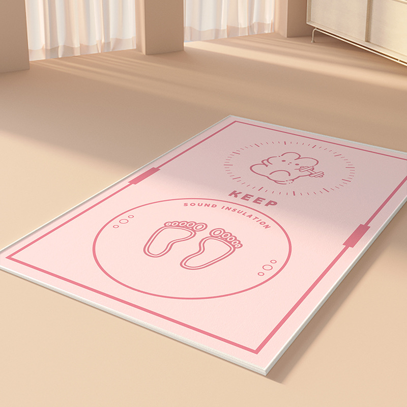 Covoraș de yoga, grosime de 6 mm, absorbție a șocurilor, antiderapant, izolare fonică, pentru uz interior