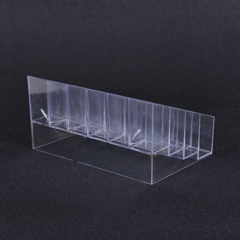 Οργανωτής-στάντ για κραγιόν και βερνίκι νυχιών, 24 θήκες, πλαστικό επιτραπέζιο κουτί αποθήκευσης καλλυντικών, χωρίς καπάκι