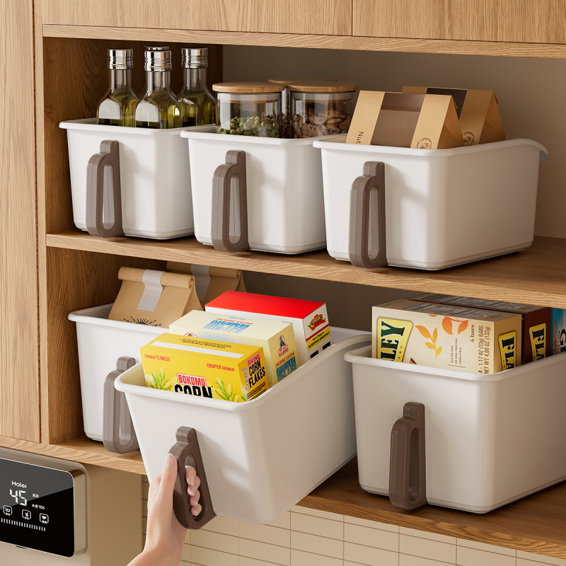 Wenxin plastična kutija za skladištenje s kotačićima, serija JLG25021, moderni minimalistički stil, kuhinjski organizator za ormar