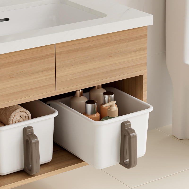 Wenxin plastična kutija za skladištenje s kotačićima, serija JLG25021, moderni minimalistički stil, kuhinjski organizator za ormar