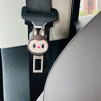 Автомобилен клип за предпазен колан с карикатурен дизайн за детски колан; материал: цинкова сплав; без персонализация; подходящ за удължител на колана