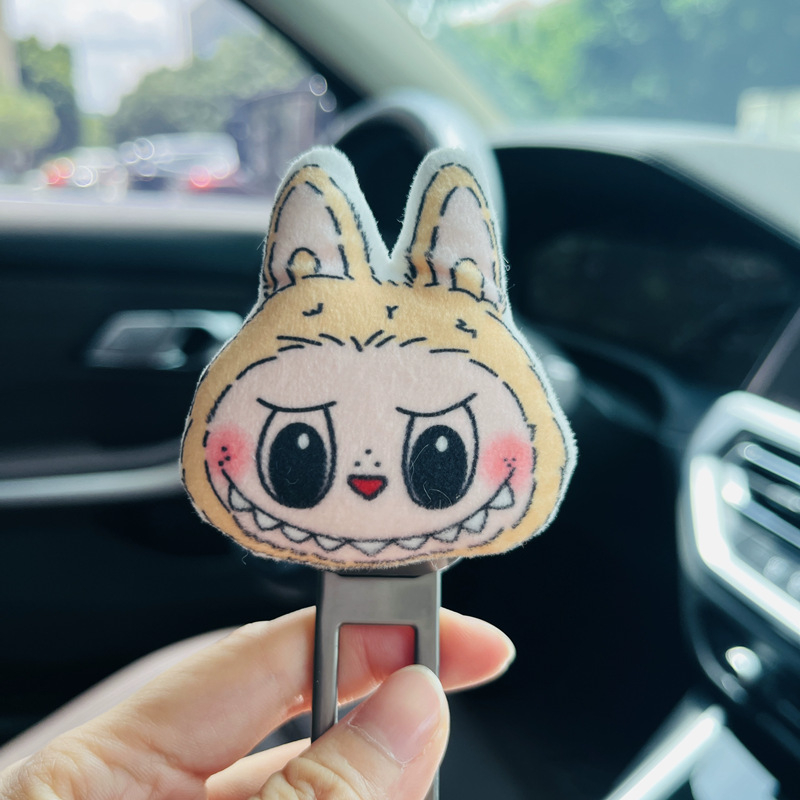 Автомобилен клип за предпазен колан с карикатурен дизайн за детски колан; материал: цинкова сплав; без персонализация; подходящ за удължител на колана