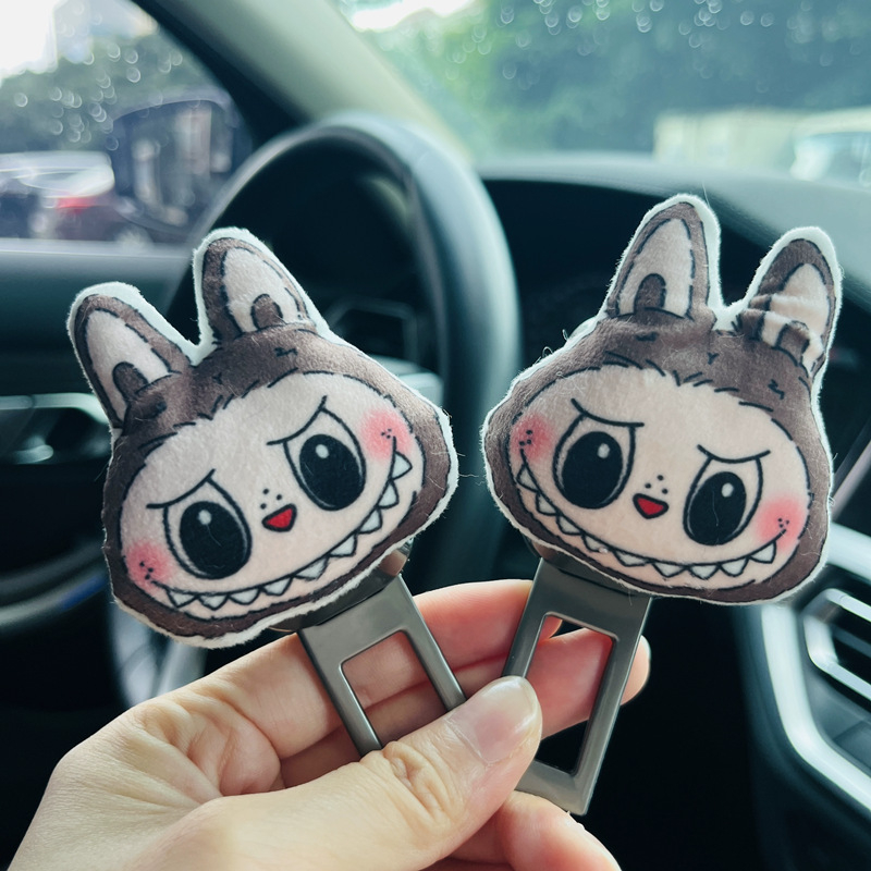 Автомобилен клип за предпазен колан с карикатурен дизайн за детски колан; материал: цинкова сплав; без персонализация; подходящ за удължител на колана