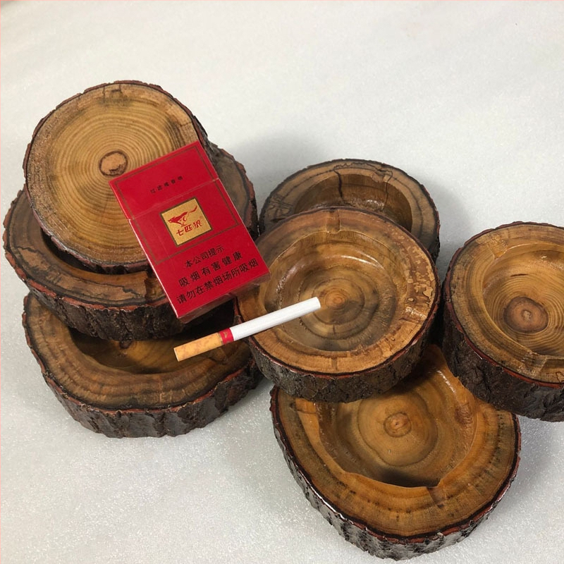 Drveni pepelnjak s kariranim dizajnom i skladišnim prostorom, kineskog stila, Yinghui Port, mogućnost otiska logotipa