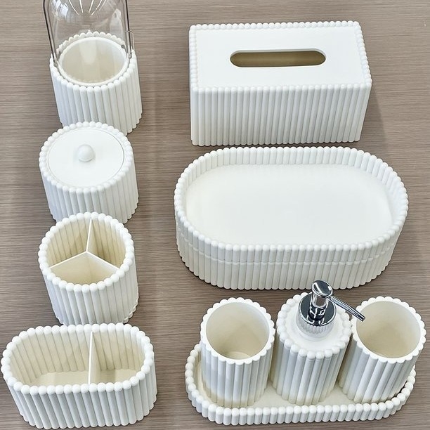 Cutie de depozitare pentru pensule de machiaj — design modern minimalist, construcție din plastic (Brand Hengfan; Cod produs Hf402; Importat: Da)