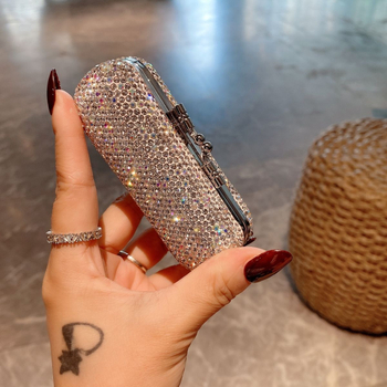 Κουτί αποθήκευσης κραγιόν, σειρά Princess, μέταλλο, ελαφρύς πολιτελής σχεδιασμός, μίνι φορητό κουτί για γκλος χειλιών, χωρητικότητα 1