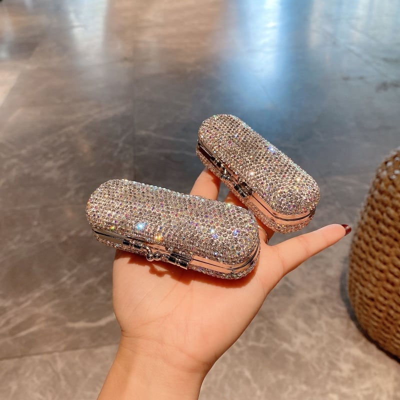 Κουτί αποθήκευσης κραγιόν, σειρά Princess, μέταλλο, ελαφρύς πολιτελής σχεδιασμός, μίνι φορητό κουτί για γκλος χειλιών, χωρητικότητα 1