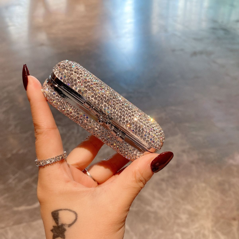 Κουτί αποθήκευσης κραγιόν, σειρά Princess, μέταλλο, ελαφρύς πολιτελής σχεδιασμός, μίνι φορητό κουτί για γκλος χειλιών, χωρητικότητα 1