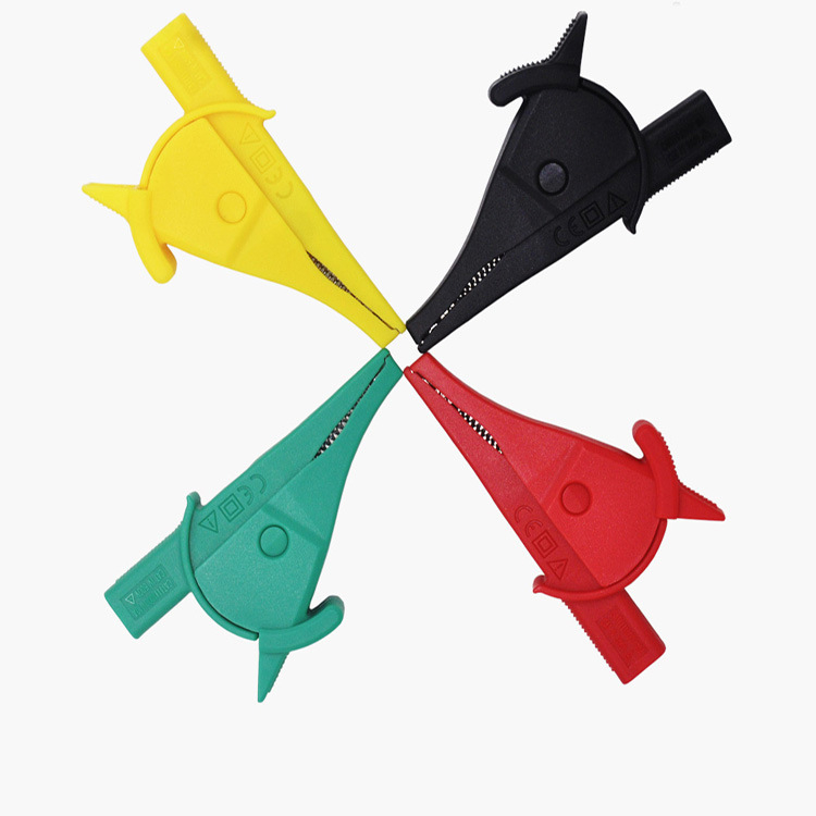 4mm бананова щепселна щипка за мултиметър, изолирана за високи токове, латунни контакти никелирани, корпус PA66 нейлон, модел BC0002003100