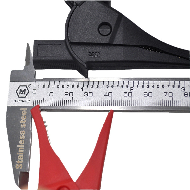 Izolovaný klip aligátora pre multimetr so 4 mm banánovým konektorom, vysoký prúd, mosadz s niklovým povlakom, puzdro PA66 nylon, model BC0002003100
