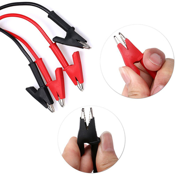 Проводник със крокодилски щипки, универсален за високи токове, двустранен, никелирано желязо с PVC изолация, модел SG70036Plus