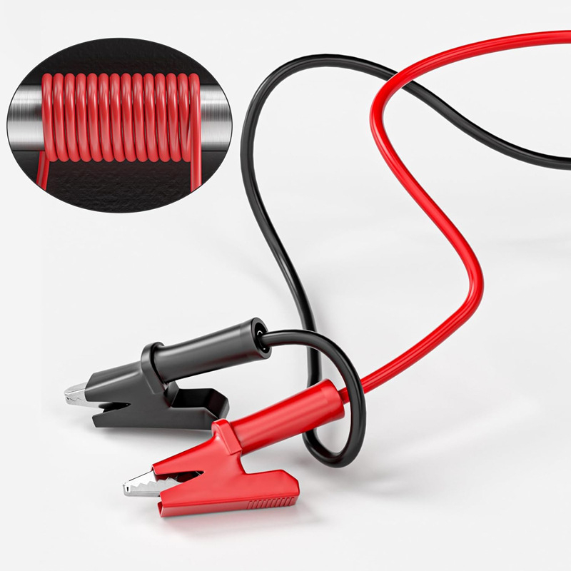 Проводник със крокодилски щипки, универсален за високи токове, двустранен, никелирано желязо с PVC изолация, модел SG70036Plus