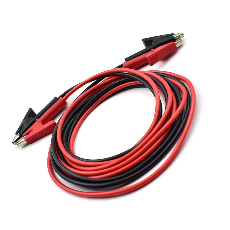 Проводник със крокодилски щипки, универсален за високи токове, двустранен, никелирано желязо с PVC изолация, модел SG70036Plus