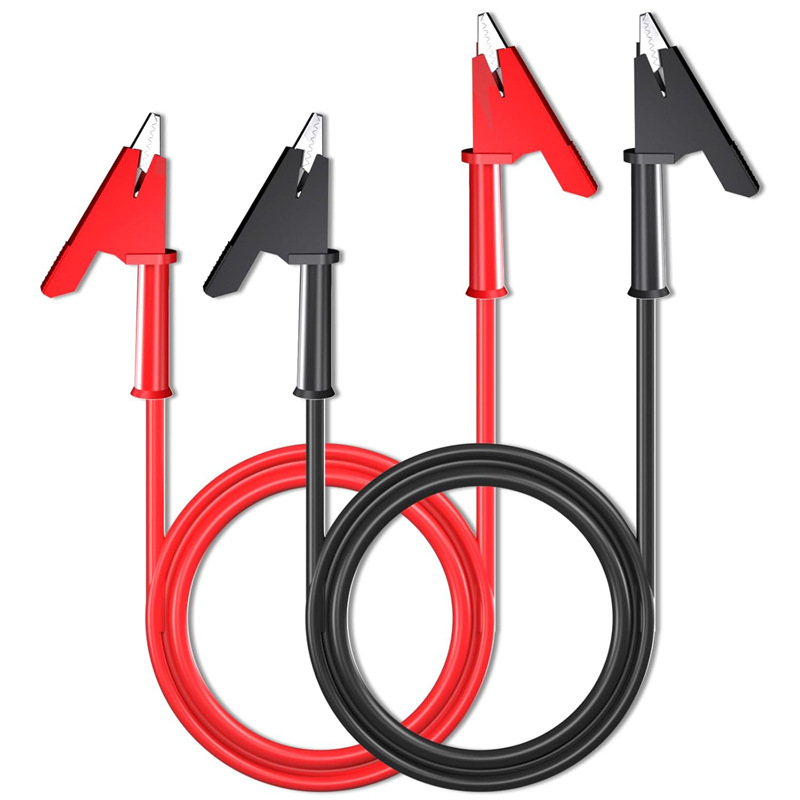 Проводник със крокодилски щипки, универсален за високи токове, двустранен, никелирано желязо с PVC изолация, модел SG70036Plus