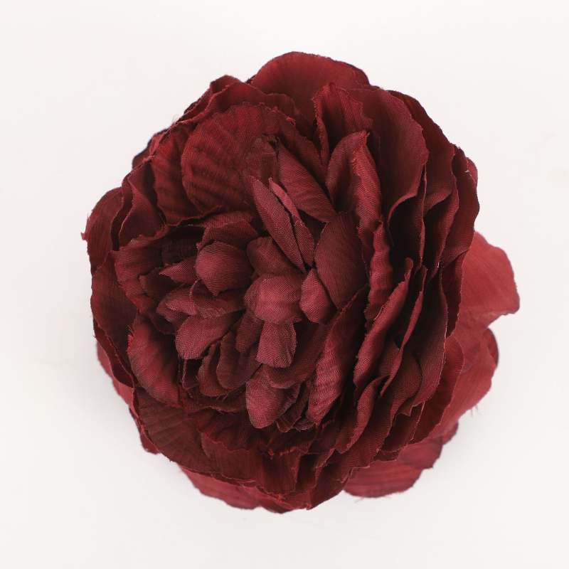 Accesoriu pentru păr lucrat manual, cu floare de mătase și clips crocodil pentru femei