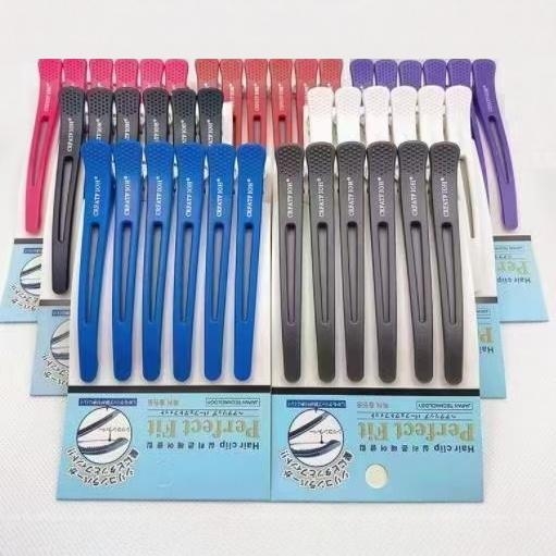 Mythus klipsi za kosu za salone – bez tragova aligator klipsa s gumastim vrhovima, profesionalna uporaba