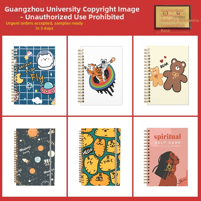 Caiet cu copertă rigidă și legare în spirală, imprimare logo, 200 pagini, hârtie 100 g, personalizare