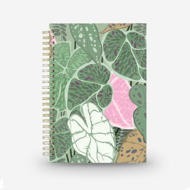 Caiet cu copertă rigidă și legare în spirală, imprimare logo, 200 pagini, hârtie 100 g, personalizare