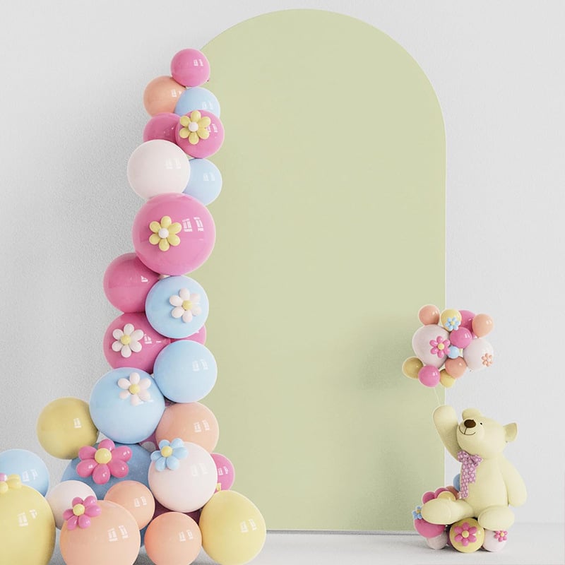 Μεταλλική αψίδα U-σχήματος για γάμο — σετ backdrop διακόσμησης, ευέλικτό υλικό, προσαρμοζόμενο