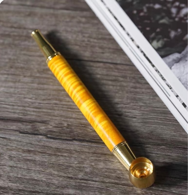 Retro set pipe s usnikom od crvenog drveta i držačem za cigarete, jednostavan dizajn, 1 kom