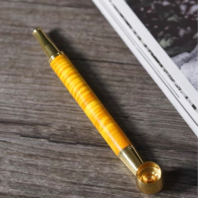 Retro set pipe s usnikom od crvenog drveta i držačem za cigarete, jednostavan dizajn, 1 kom