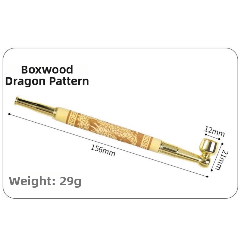 Retro set pipe s usnikom od crvenog drveta i držačem za cigarete, jednostavan dizajn, 1 kom