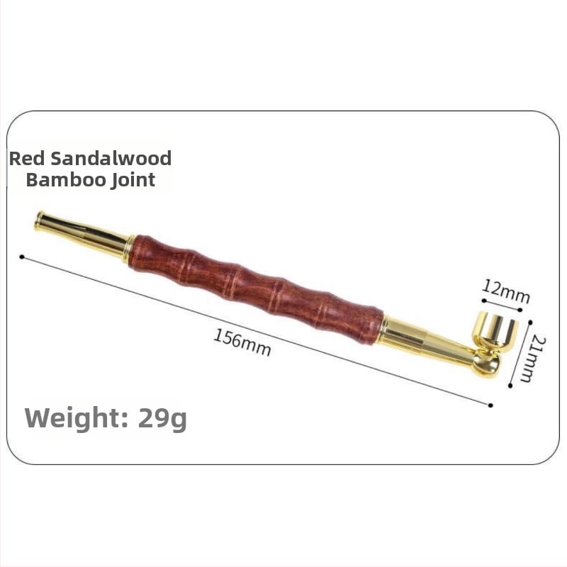 Retro set pipe s usnikom od crvenog drveta i držačem za cigarete, jednostavan dizajn, 1 kom