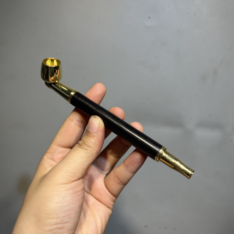 Retro set pipe s usnikom od crvenog drveta i držačem za cigarete, jednostavan dizajn, 1 kom