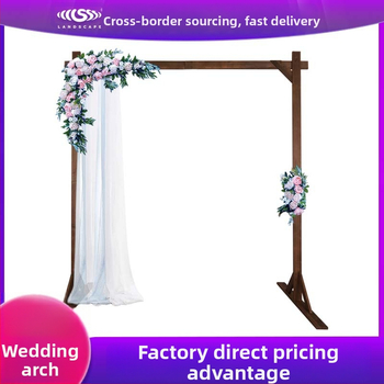 Ξύλινο γαμήλιο τόξο με δασική θεματολογία, ξύλινη κατασκευή, συσκευασία σε χαρτονέν κουτί, μάρκα Lujing, προσαρμοσμός για γάμους