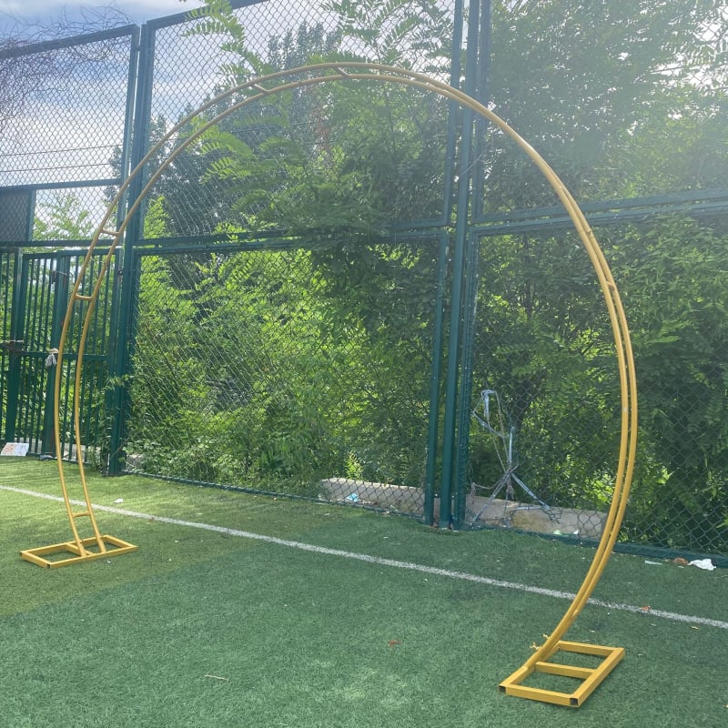 Γαμήλια στρογγυλή αψίδα φόντου με μεταλλικό σκελετό, συσκευασία από χαρτόνι, κατάλληλη για γάμους