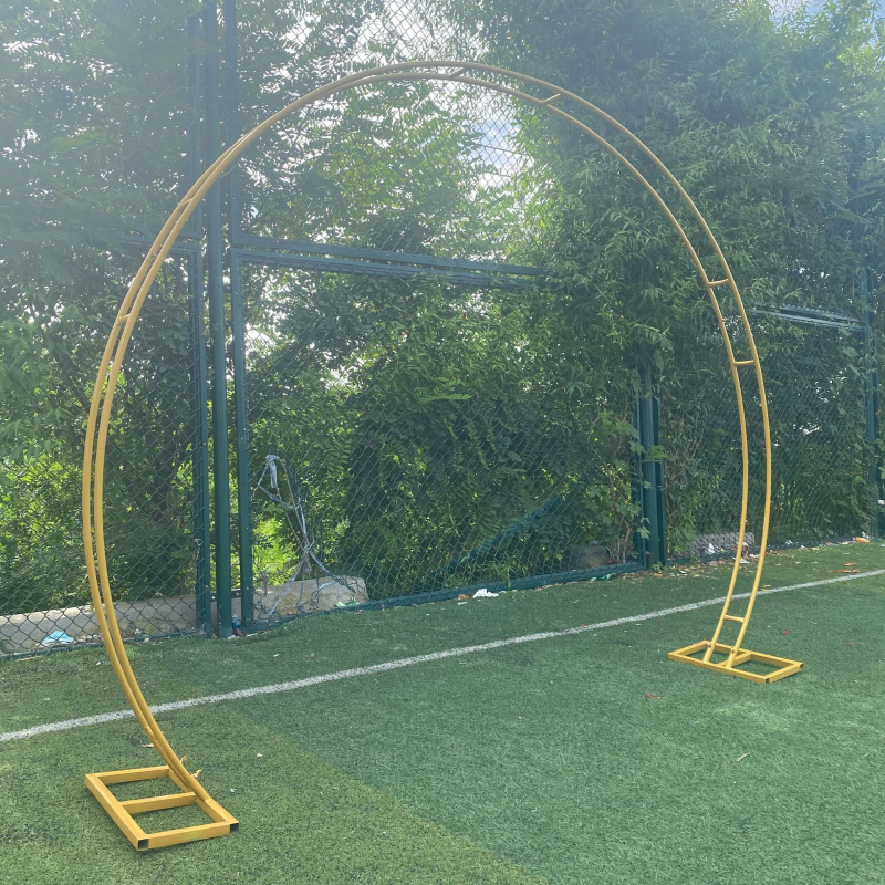 Γαμήλια στρογγυλή αψίδα φόντου με μεταλλικό σκελετό, συσκευασία από χαρτόνι, κατάλληλη για γάμους