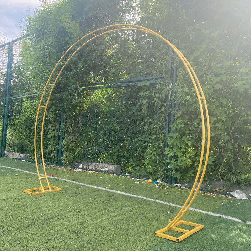 Γαμήλια στρογγυλή αψίδα φόντου με μεταλλικό σκελετό, συσκευασία από χαρτόνι, κατάλληλη για γάμους