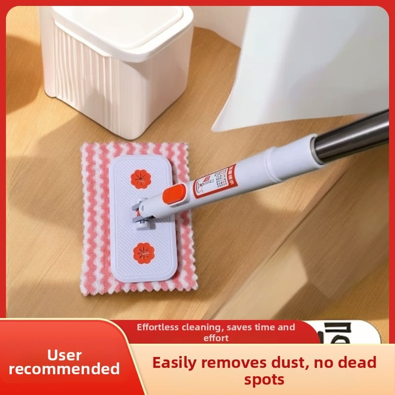 Σκούπα δαπέδου από μικροϊνες με ατσάλινο κοντάρι, 70–80% στύψιμο, μηχανισμός στύψιματος με κλιπ, αντοχή 3 kg