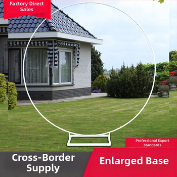 Σιδερένια κυκλική γαμήλια αψίδα φόντου, μονοπολικός σχεδιασμός για μπαλόνια, γαλβανισμένος σίδηρος, συσκευασία από χαρτόνι, μάρκα Love Capital