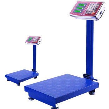 Ηλεκτρονική εμπορική ζυγαριά, χωρητικότητα 300 kg, αναδιπλούμενη πλατφόρμα, επαναφορτιζόμενη μπαταρία, ακριβής ζύγιση