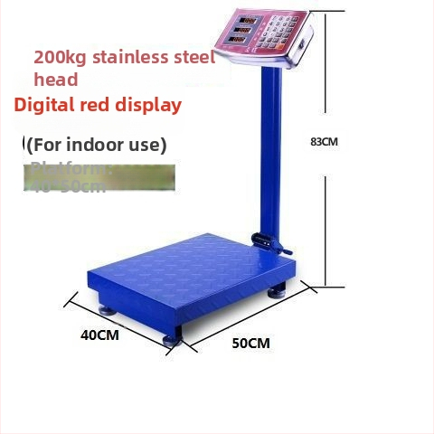 Ηλεκτρονική εμπορική ζυγαριά, χωρητικότητα 300 kg, αναδιπλούμενη πλατφόρμα, επαναφορτιζόμενη μπαταρία, ακριβής ζύγιση