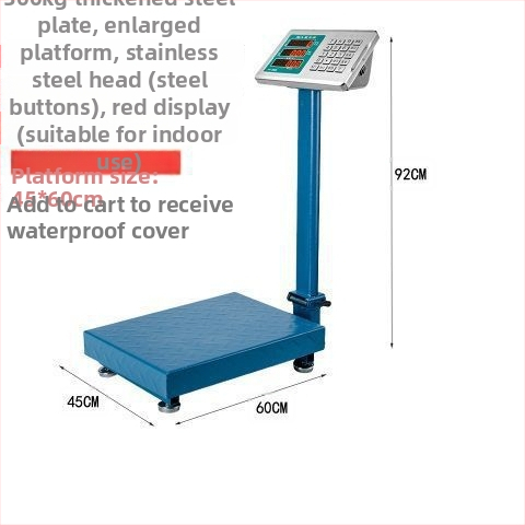 Ηλεκτρονική εμπορική ζυγαριά, χωρητικότητα 300 kg, αναδιπλούμενη πλατφόρμα, επαναφορτιζόμενη μπαταρία, ακριβής ζύγιση