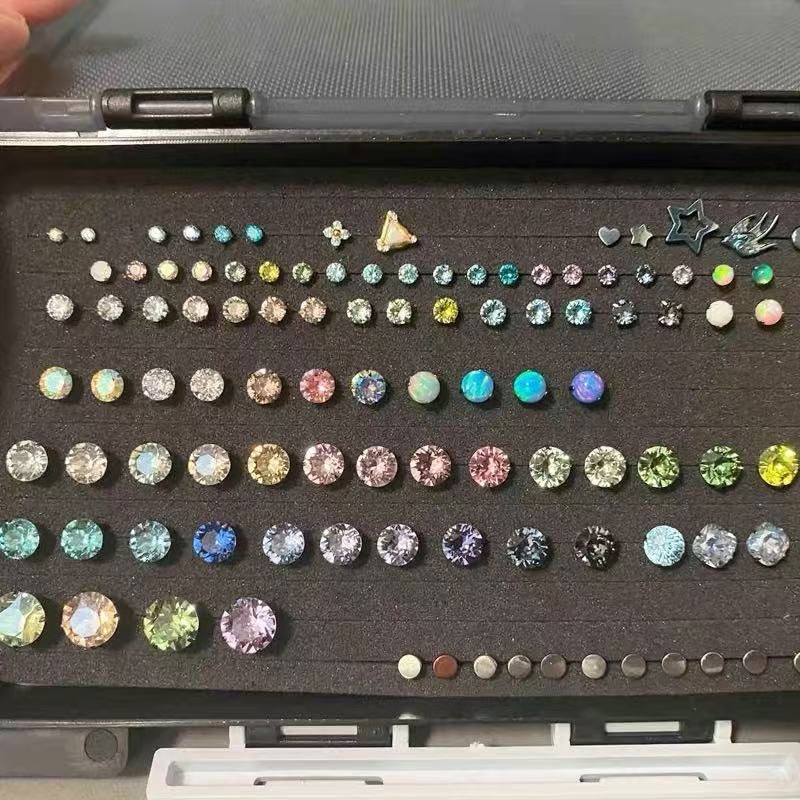 Kutija za nakit, plastična, 12 pretinaca, japanski stil, s preklopnim poklopcem