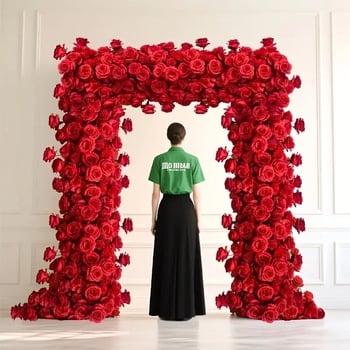 Τεχνητό μπουκέτο ροζ για γαμήλιο τόξο — Μάρκα Floral Art, Αριθμός προϊόντος FB0009, Υλικό: Μεταξωτά λουλούδια, Ποικιλία: Τριαντάφυλλο, Σκοπός: Άλλο