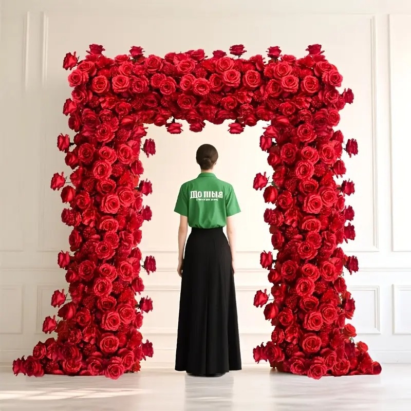 Τεχνητό μπουκέτο ροζ για γαμήλιο τόξο — Μάρκα Floral Art, Αριθμός προϊόντος FB0009, Υλικό: Μεταξωτά λουλούδια, Ποικιλία: Τριαντάφυλλο, Σκοπός: Άλλο