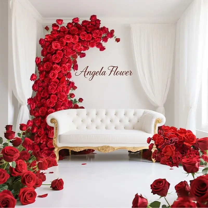 Τεχνητό μπουκέτο ροζ για γαμήλιο τόξο — Μάρκα Floral Art, Αριθμός προϊόντος FB0009, Υλικό: Μεταξωτά λουλούδια, Ποικιλία: Τριαντάφυλλο, Σκοπός: Άλλο