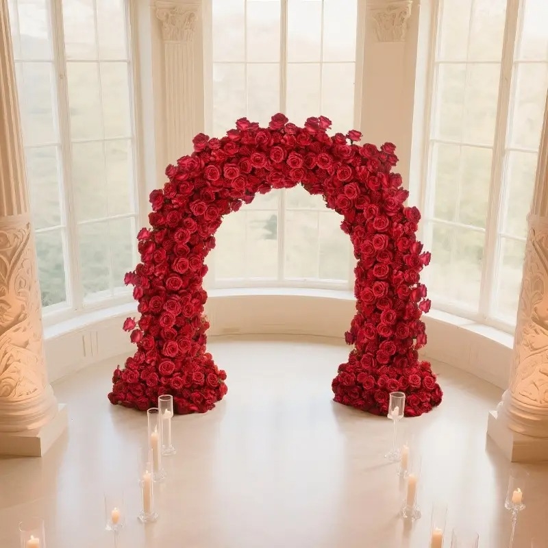 Τεχνητό μπουκέτο ροζ για γαμήλιο τόξο — Μάρκα Floral Art, Αριθμός προϊόντος FB0009, Υλικό: Μεταξωτά λουλούδια, Ποικιλία: Τριαντάφυλλο, Σκοπός: Άλλο