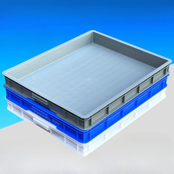 Пластмасова правоъгълна кутия за съхранение с плитък поднос; за котешки тоалет, храна и хлебни изделия. Материал: пластмаса; видове пластмаса: PE/HDPE/LLDPE; натоварване: 40; опаковка: кутия