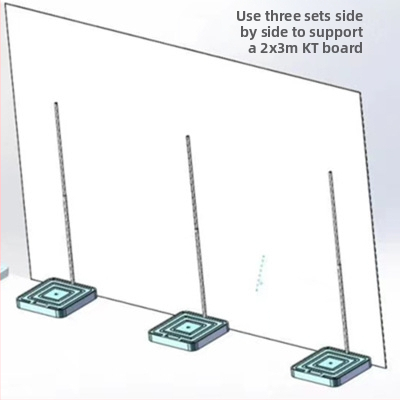 Βάση για αψίδα μπαλονιών με KT πλάκα, πλαστική κατασκευή, τετράγωνη βάση που γεμίζεται με νερό, για γάμους
