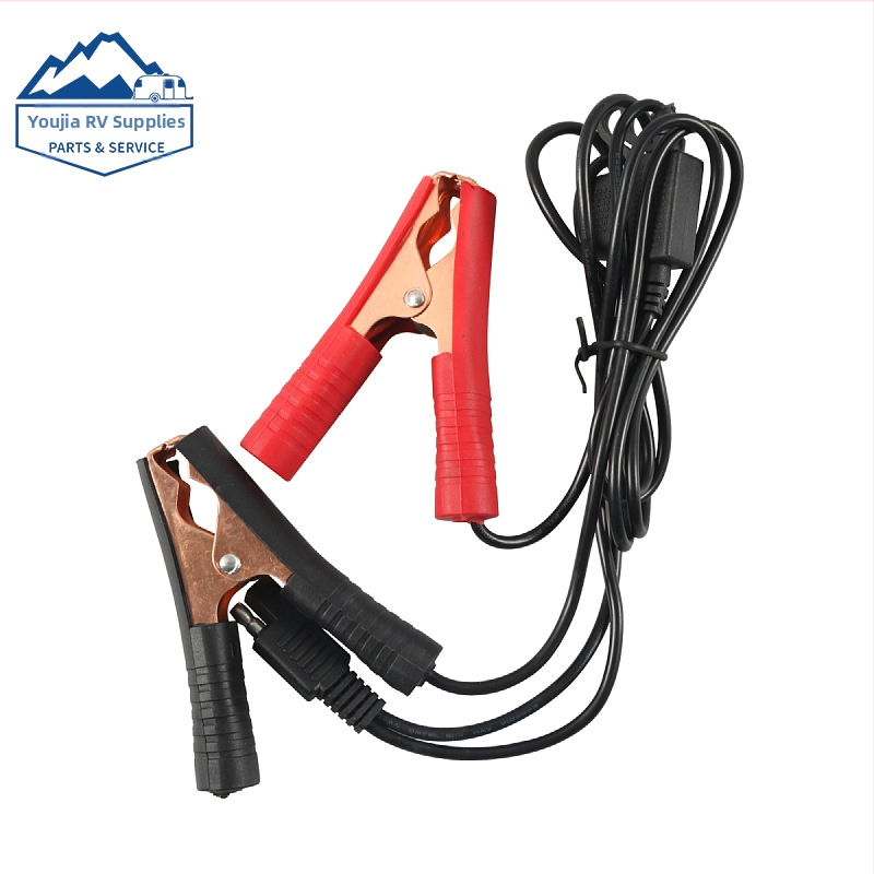 Batériový predlžovací nabíjací kábel so SAE klipsami, 14AWG, 20A, meďový jadro, PVC plášť — pre autá, obytné vozidlá a motocykle, Youjia