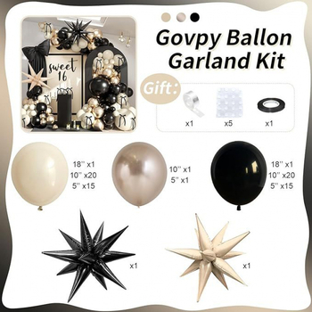 Yuyi set balon-girlanda, latex baloni okruglog oblika, 115 kom, za rođendan i vjenčanje